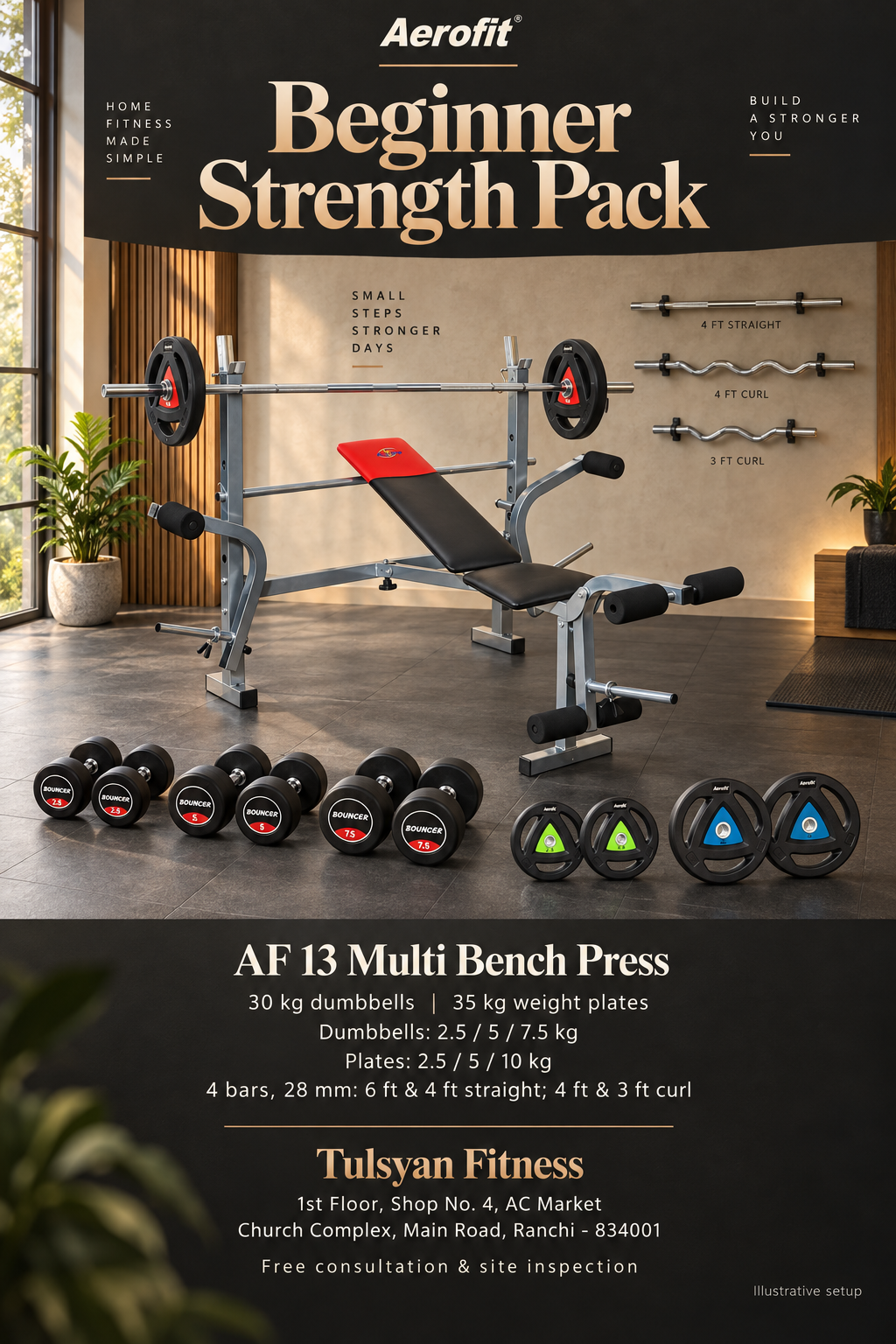 Beginner Strength Pack · illustrative setup