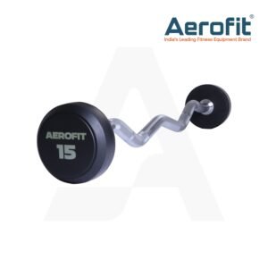 Rubber Curl Fixed Barbell Rod Aerofit